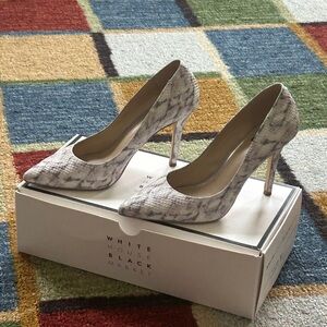 White House Black Market Snakeskin Patterned Heels
